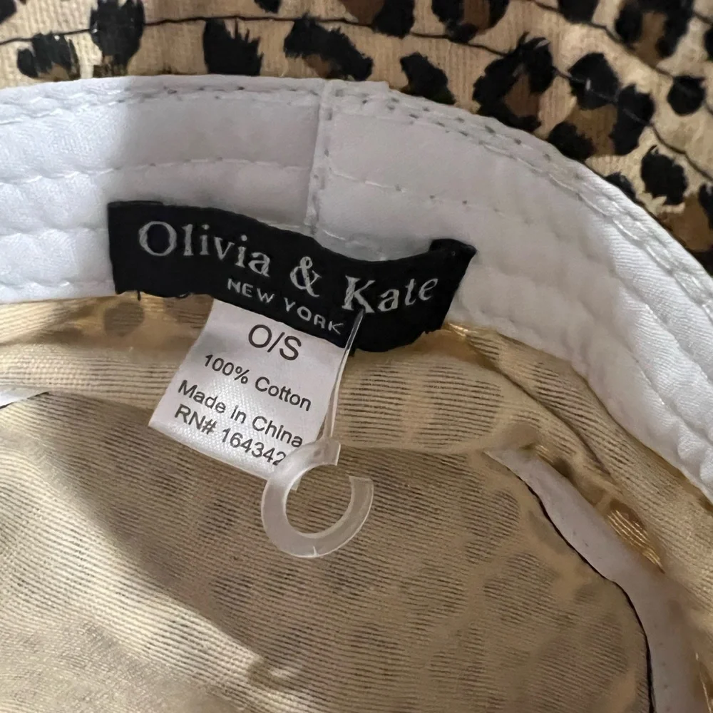 Olivia + Kate Leopard Print Bucket Hat